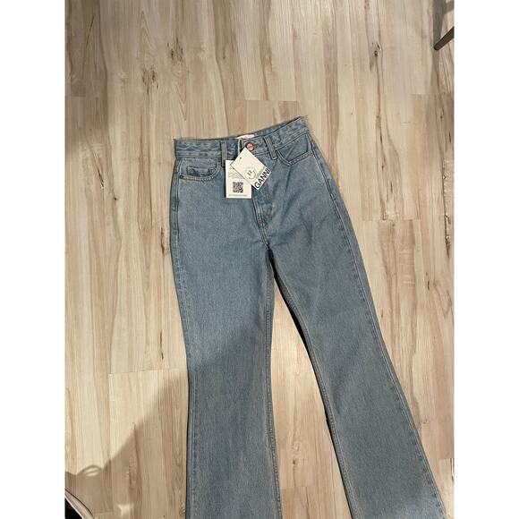 Ganni Denim Betzy high rise flared jeans size 24 waist 32L - Picture 4 of 8